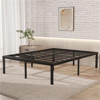 Oliway Queen Bed Frame, 18 Inch Tall, Heavy Duty