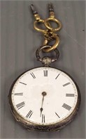 Antique silver key wind pocket watch