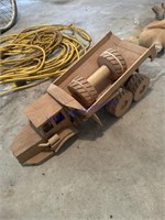 WOODEN HAND-MADE DUMP TRUCK, NOT COMPLETE