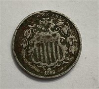 1868 US Shielded Nickel