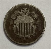 1867 US Shielded Nickel
