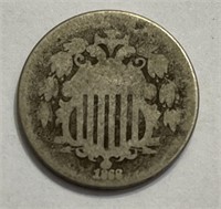 1868 US Shielded Nickel
