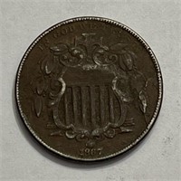 1867 US Shielded Nickel