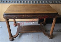 >> Antique Oak Library Table w/ Drawer