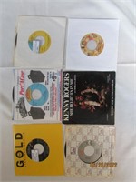 6 Kenny Rogers 45 rpm Singles Records