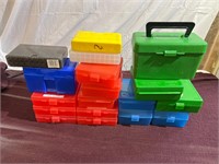 Group of ammo storage boxes