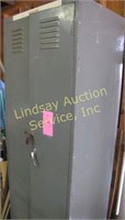 2 door metal cabinet 30 x 24 x 84 has