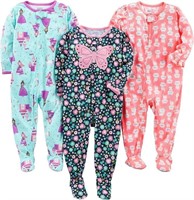 Simple Joys Girls 3-Pack Loose Fit Pajamas 24M
