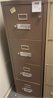 Brown File cabinet 4 drawers 52H 28.5W 15D