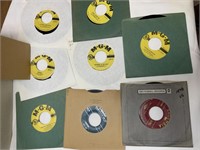 45 RECORDS WITH JACKET COVERS MUSIC STYLE ON