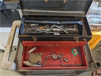 Metal Toolbox w/Sockets & Wrenches