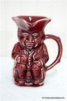 Vintage USA Pottery Toby Style Cream Pitcher