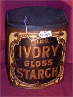 Ivory glass starch tin, St.Lawrence