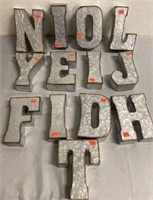 13 Pc. Metal Letters 7" Tall