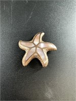 14 kt Rose gold pendant or brooch in shape of star