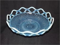 1930'S IMPERIAL KATY BLUE LACED EDGE BOWL