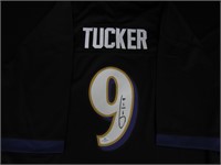 JUSTIN TUCKER SIGNED  JERSEY WITH FSG COA