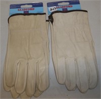 2 New Pair Gladford Cowhide Leather Gloves