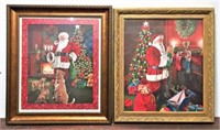 Framed Christmas Prints- Lot of 2