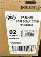 98 Cases of ZEP Freshen Disinfectant Spral