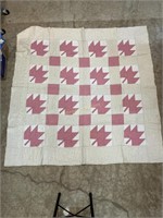 Appliqué Quilt 65. X 70. Some stains