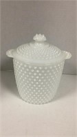 Milk glass jar 10’’ tall