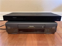 LG Blu-Ray Player and Toshiba VHS Player