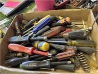 Assorted screwdrivers and nut drivers-some are