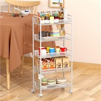 JANE EYRE 5-Tier Rolling Cart, Utility Cart