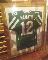 AUTOGRAPHED JOE NAMATH JERSEY IN FRAME