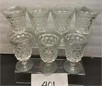 Vintage fostoria american cube pattern glasses