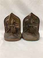 Sir Galahad Pot Metal Bookends, 7”T