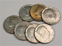 7- 1968 Kennedy Half Dollars