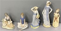 Porcelain Figures incl Lladro; Tengra & Nao