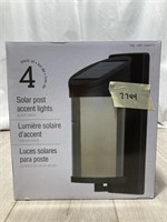 Pack of 4 Solar Post Accent Lights