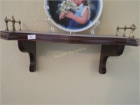 Wooden Plate Shelf w/ rails