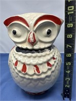 Vintage American Bisque Owl Cookie Jar (age