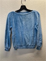 Vintage Velour Blue Boatneck Shirt