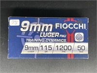 FIOCCHI 9MM LUGER 50 ROUNDS