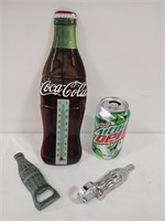 Coca-Cola Thermometer, Bottle Opener, Hook