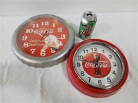 Two Coca-Cola Clocks