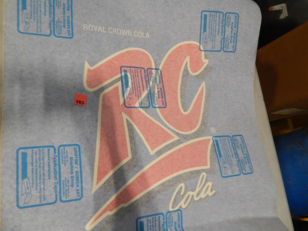 RC Cola Vinyl Decal 16" x 19"
