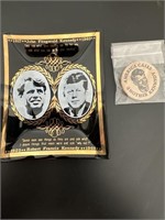 vintage John F Kennedy Bobby Kennedy tip tray coin