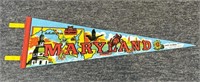 Vintage Maryland Souvenir Pennant 25”