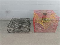 Lot Of 2 Large & Small Crab Pots