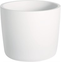 12 White Ceramic Planters with Drain Hole