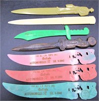 Collection of Advertising Letter Openers GM