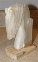 Single Marble Horse Bookend