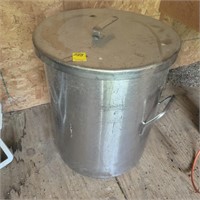 Large Stainless Pot & Lid 27" tall