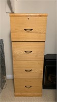 4 Drawer Oak Letter Size File Cabinet